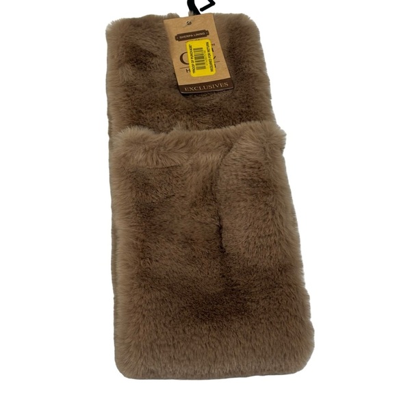 C.C. Mocha Faux Fur Sherpa Lined Headband with Velcro Closure One Size Fits Most - Picture 8 of 10